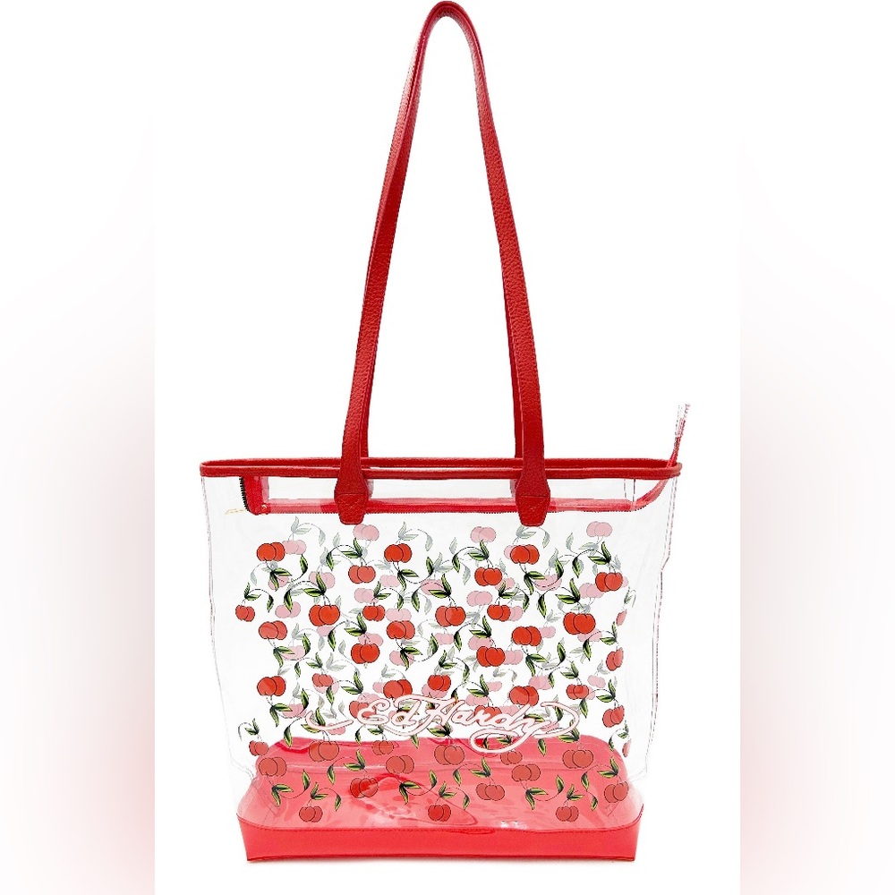 Ed Hardy Tote Bag Red Cherries Graphic NWT